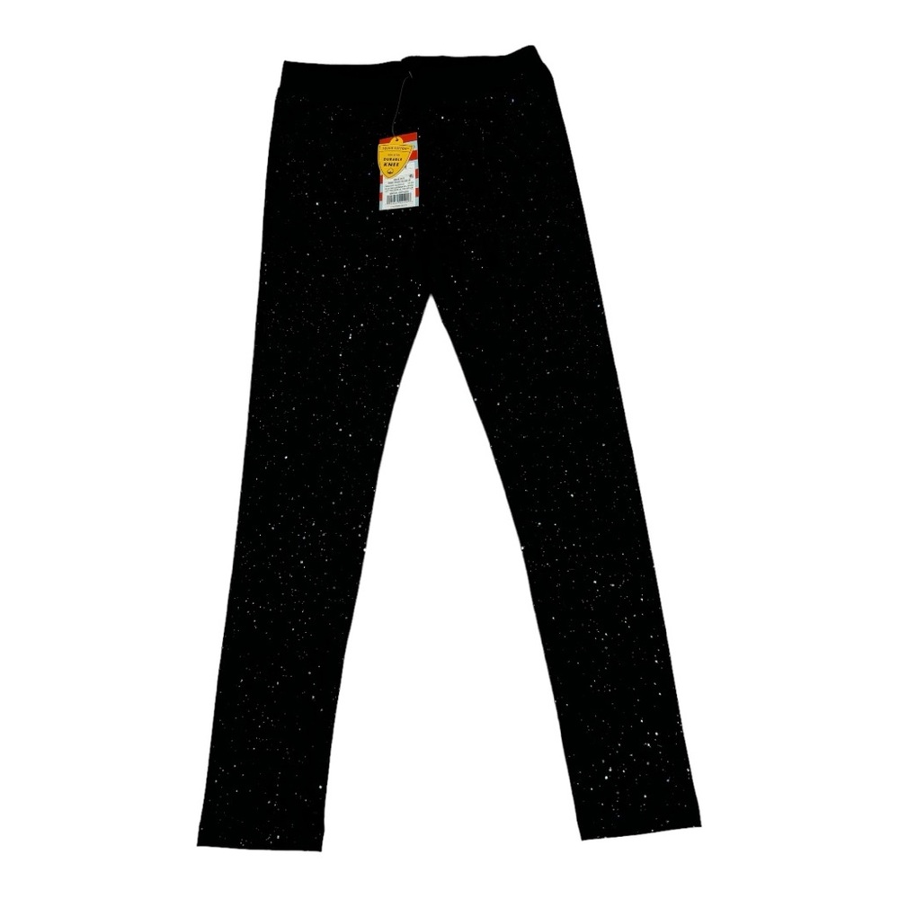 NWT - Girls - Cat & Jack - Glitter Leggings - Black - M (7/8)